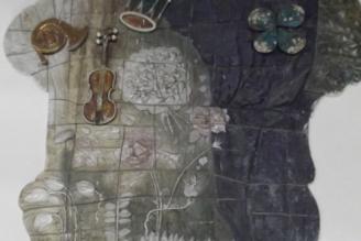Keramická mozaika v pův. kulturním sále v Berouně