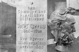 Pamětní deska Josefa Czernyho s bustou v Chebu